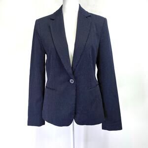 ZARA Polka Dot Blazer Womens 4 Black & White Suit Coat Business Casual Preppy